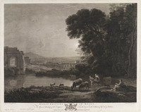 KG 08092
<br/>
Landschap met meer en Romeinse ruïnes
<br/>
<em>Woollet, William (1735-1785)</em>